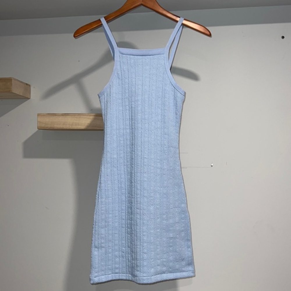 Zara blue halter body con‎ dress NWT